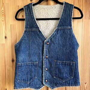 Lined Denim Vest size small